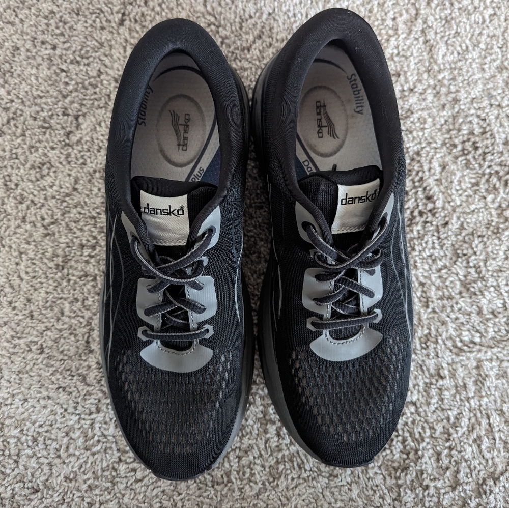 Dansko Women's Pace Walking Shoe - Arch Support - Black and Grey sz 39 (8.5- 9) - Picture 5 of 7